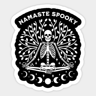 Namaste Spooky Halloween Skeleton Yoga Sticker